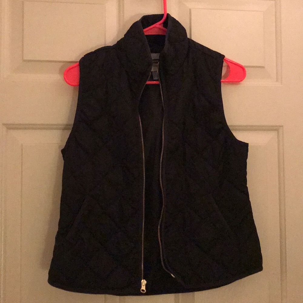 Black Vest With Gold Zipper